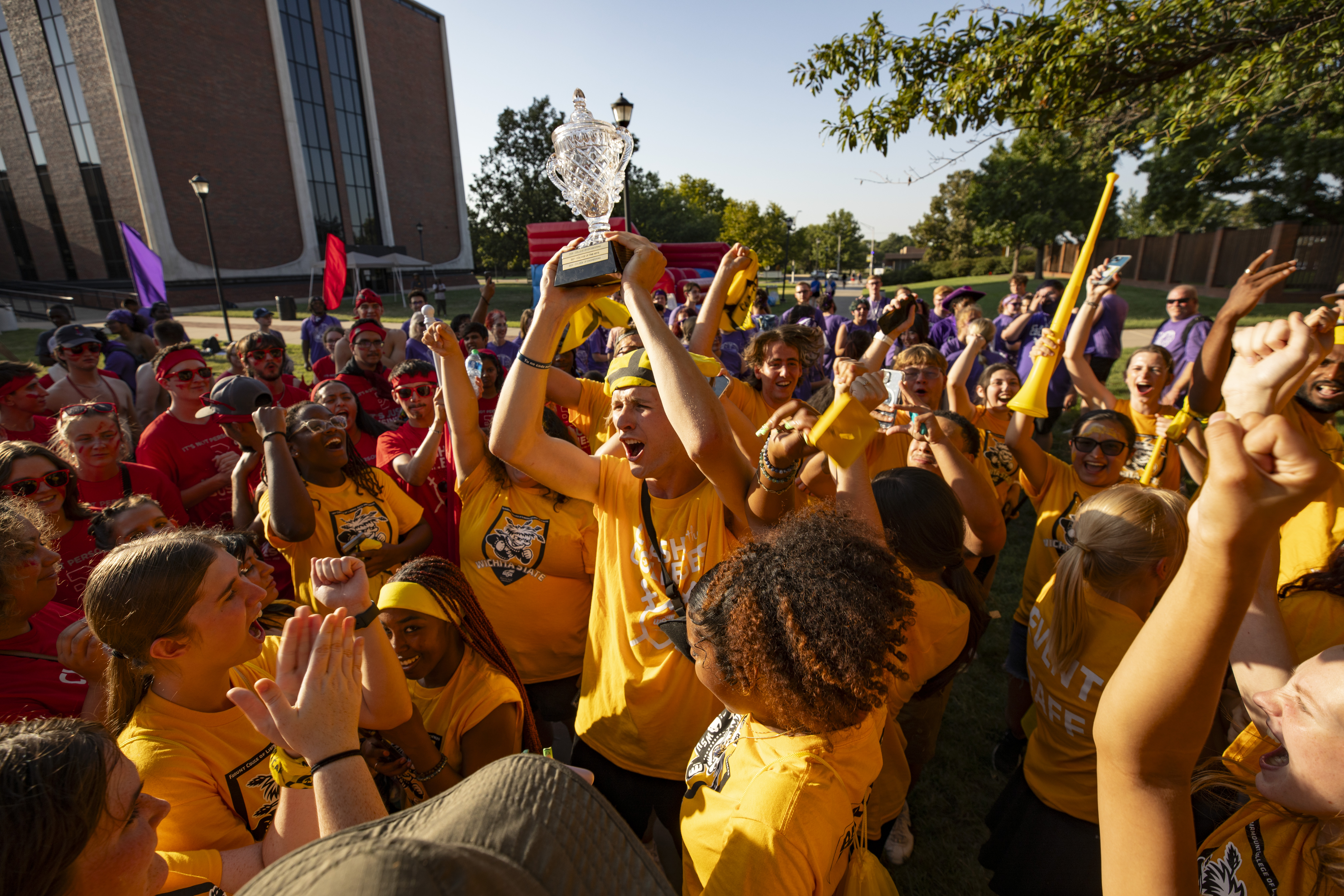 Excited students at Clash of the Colleges