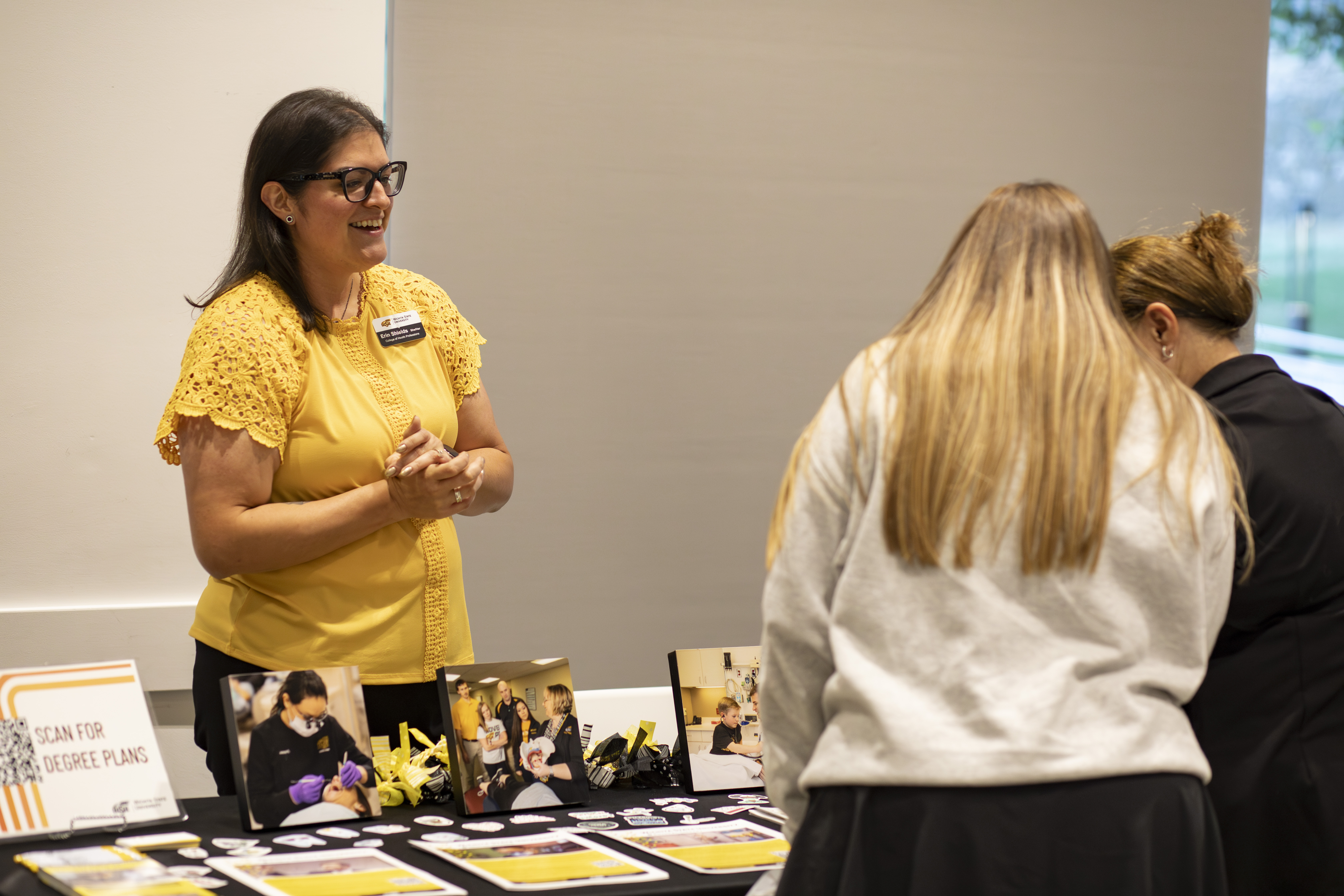 Wichita State staff and students speaking